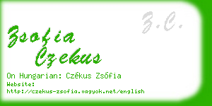 zsofia czekus business card