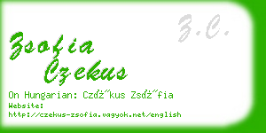 zsofia czekus business card